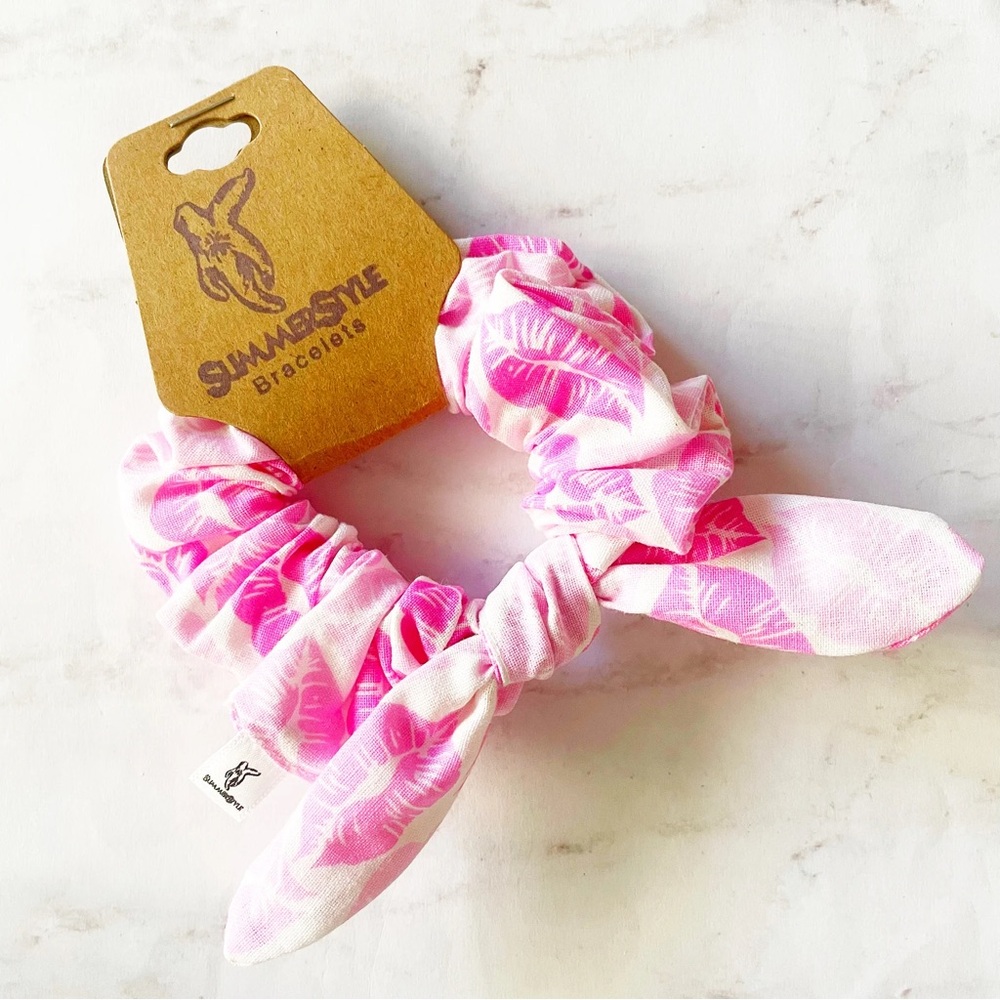 SummerStyle Bracelets Kiss Me Lip Print Bow Scrunchie